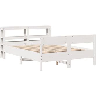 vidaXL Vidaxl - Estructura De Cama Sin Colch&oacute;n Madera De Pino Blanca 140x200 Cm