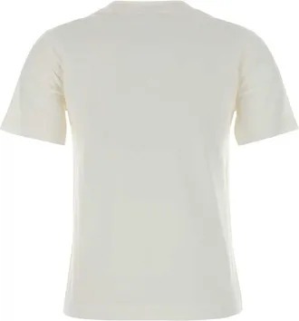 Burberry Logo-Embroidered Cotton T-Shirt - White