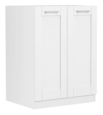 ebuy24 Gabinete De Cocina Vcm Dimensiones Aprox. Al. 82 X An. 60 X. T. 46 Cm Gabinete Inferior Con Dos Puertas Giratorias En Estilo Casa De Campo Muebles De 