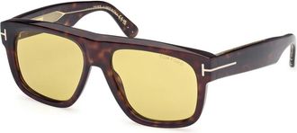 Tom Ford Icon Geometrische Zonnebril - unisex - Zonnebrillen - Bruin - 56 MM - Accessoires