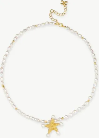 Classicharms Lila Starfish Keshi Pearl Pendant Necklace in Gold at Nordstrom