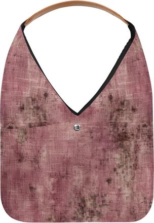 Generic Pink Vintage Mottled Pattern Reusable Lightweight Grocery Bags - Foldable Into Compact Pouch, Washable & Sturdy, Multipurpose for Shopping and Travel