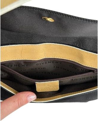 Givenchy Pre-owned Shoulder Bags, female, Black, Size: ONE SIZE Pre-owned Canvas Shoulder Bag