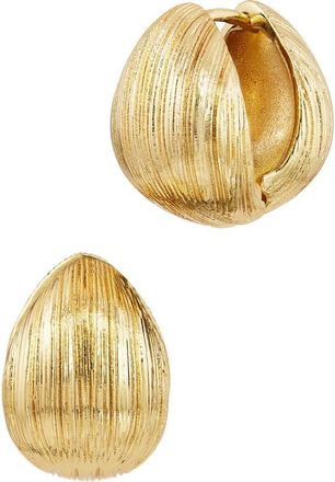 Savvy Cie Jewels Textured Huggie Hoop Earrings in Yellow at Nordstrom Rack