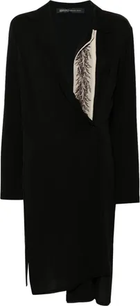 Ibrigu wrap silk midi dress - women - Silk - 46 - Black