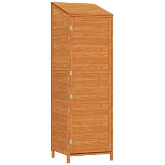 vidaXL Cobertizo de jardín madera maciza de abeto marrón 55x52x174,5cm Vidaxl