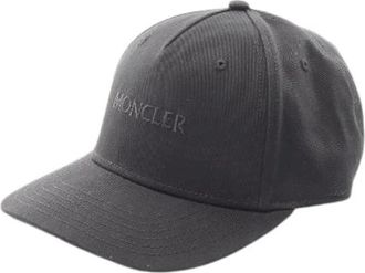 Moncler Pre-owned Katoenen Baseballpet - Heren - Vintage Accessoires - Zwart - ONE Size - Katoen - Vintage