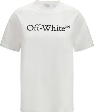 Off-white White Logo Crew Neck T-Shirt
