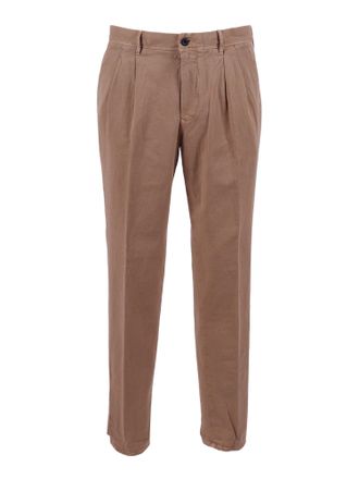Incotex Classic Tailored Front Pleat Straight-Leg Pants