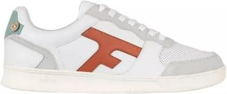 Faguo Hazel Mens Leather Sue Trainers White, white, 6 UK