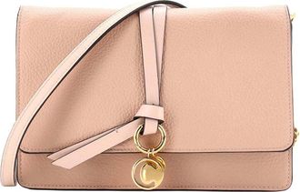 Chlo&eacute; Alphabet Chain Clutch Bag Leather (Authentic Pre-Loved)