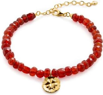 Monica Vinader Lucky Beaded Bracelet in Gold Vermeil at Nordstrom