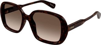 Chloé CH0222S 002 Womens Sunglasses Tortoiseshell Size 55