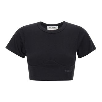 The Attico Dames, Tops, Zwart, Maat: XS Katoen