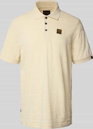 PME Legend Poloshirt mit Label-Detail in Offwhite, Größe XXXL