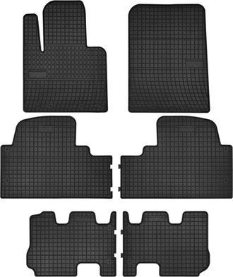 OEM Alfombrillas De Goma Para Coche: Hyundai Santa Fe Iii De 7 Plazas (2012-) - Negras, A Medida
