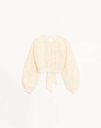 Valentino Top In Couture Linen Donna VANIGLIA 36