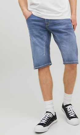 Jack & Jones Jeansshorts JACK & JONES JJISCALE JJLONG SHORTS GE 608 I.K SN, Herren, Gr. S, N-Gr, blau (blau denim), Denim/Jeans, Obermaterial: 71% Baumwolle, 25% P