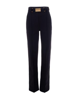 Elisabetta Franchi Black Technical Fabric Pants