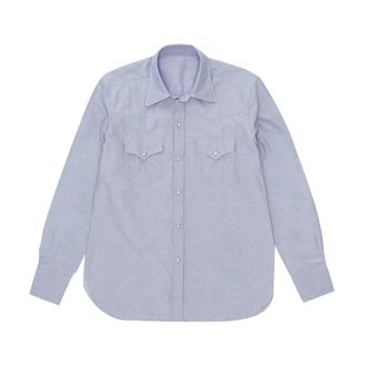 Fortela Camicia Tex Western - - Shirts - Uomo - Blu - S