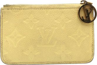 Louis Vuitton Yellow Leather Coin Purse/Coin Case (Pre-Owned)