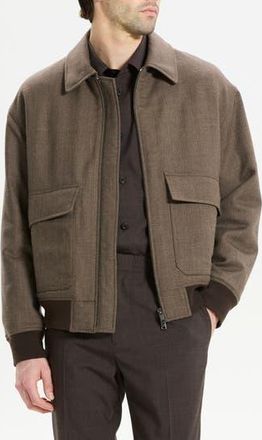 Theory Virgin Wool Modern Aviator Jacket in Feather at Nordstrom Rack, Size Xx-Large