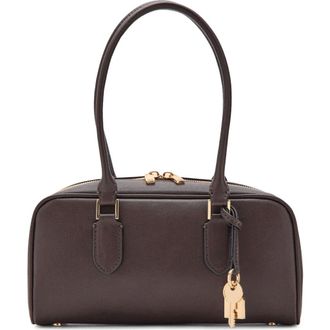 Mango Faux Leather Bowling Bag in Chocolate at Nordstrom