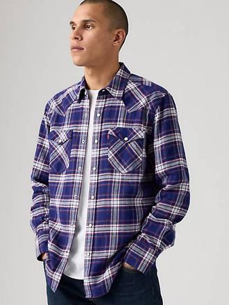 Levi's Barstow Standard Fit Western Shirt - Mens - XL - Blue