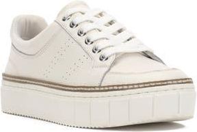 Vince Camuto Randay Leather Platform Sneaker in Bright White at Nordstrom Rack, Size 12