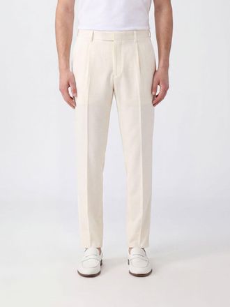 Ferragamo Pantaloni sartoriali slim fit in cotone e cashmere