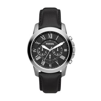 Fossil Mens Grant 44mm Chronograph, Stainless Steel Watch