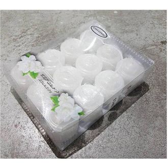 Trade Shop Trade Shop - Set 12 Pezzi Candele Profumate Gelsomino Bianche Decorazione Votive 23gr