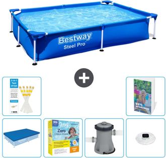 Bestway Piscina Bestway Steel Pro Rectangular - 221x150x43 Cm - 7-piezas S4