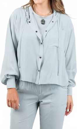 Lola & Sophie Astrid With Pocket Hoodie Jacket In Mineral