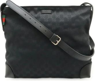 Gucci Pre-owned GG Canvas Shoulder Bag - Heren - Vintage Schoudertas - Zwart - ONE Size - Vintage
