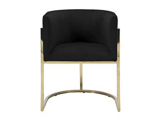 VENTE-UNIQUE.COM Silla terciopelo negro