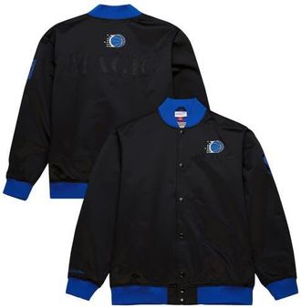Mitchell & Ness Mens Mitchell & Ness Black Orlando Magic Hardwood Classics Team OG 3.0 Lightweight Satin Full-Snap Jacket at Nordstrom, Size X-Large