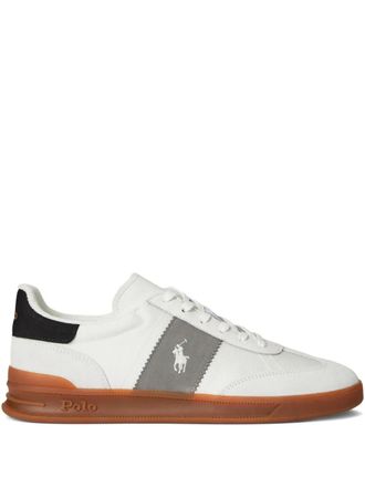 Polo Ralph Lauren Sneakers con logo in pelle scamosciata - Bianco