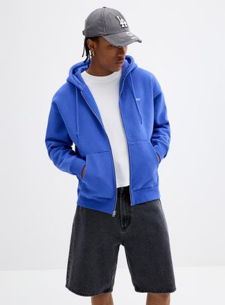 Obey Mens Small-logo zipped hoodie