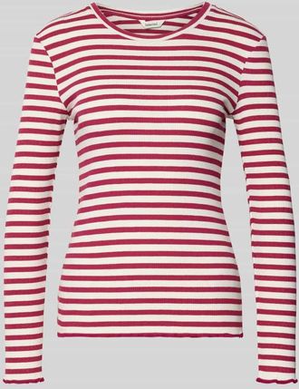 Selected Slim Fit Langarmshirt aus Bio-Baumwoll-Mix Modell ANNA in Kirsche, Gr&ouml;&szlig;e XL