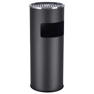 Songmics Cubo de basura de pie de 30 L de color negro