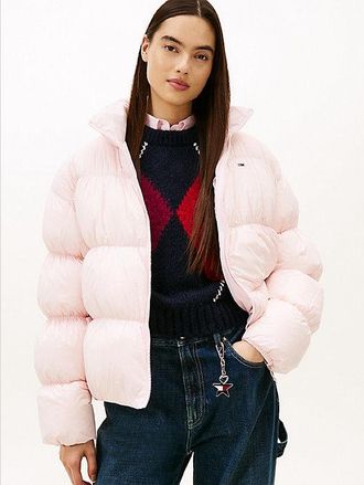 Tommy Hilfiger Chaqueta acolchada y fruncida de plum&oacute;n