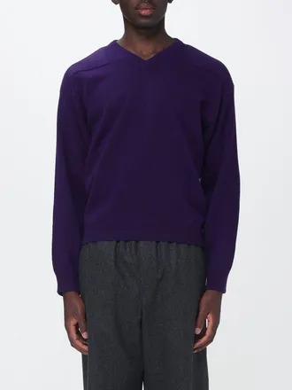 Jil Sander Maglia con scollo a V in misto lana a maniche lunghe