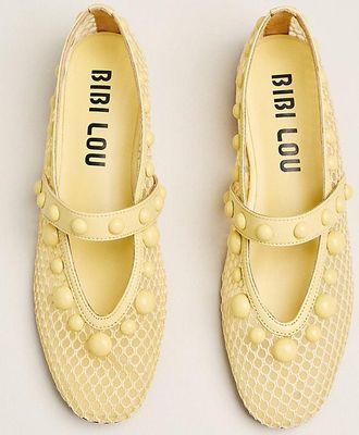 Bibi Lou Netted Stud Mary Jane Flats