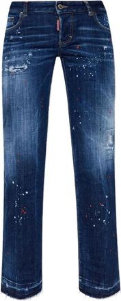 Dsquared2 Blue Straight Flat Front Pant