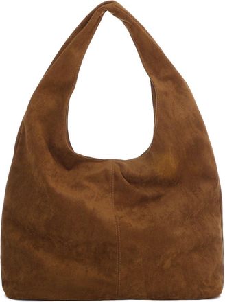 Adornia Rust Brown Oversized Hobo Tote