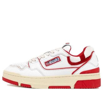 Autry Autry CLC Leather Sneakers White Red ROLM-MM12