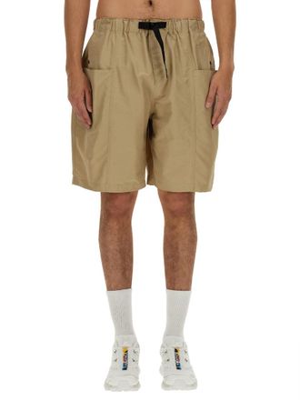 South2 West8 Belted Cotton-Nylon Bermuda Shorts - Beige