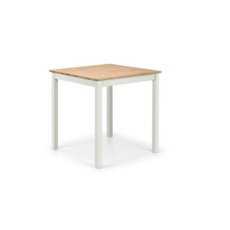 Julian Bowen Coxmoor Square Dining Table 75cm Ivory & Oak - Julian Bowen | TJ Hughes
