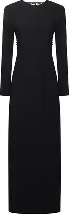 Rotate Long Crepe Dress With Sequins